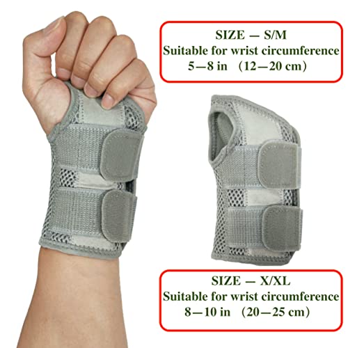 Wrist Brace for Carpal Tunnel Relief Night Support, Hand Brace with 2 Stays for Women Men, Adjustable Wrist Support Splint for Right Left Hands for Tendonitis, Arthritis, Sprains