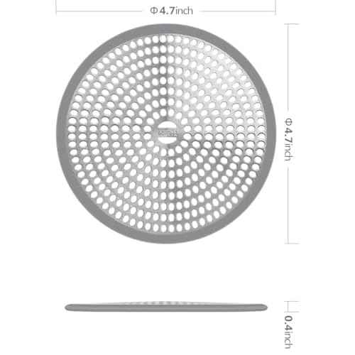 LEKEYE Shower Drain Hair Catcher/Strainer/Stainless Steel and Silicone