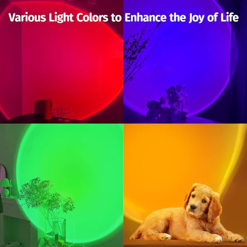 Multicolor Neroupe Sunset Lamp Projector with App & Button Control - LED Night Light