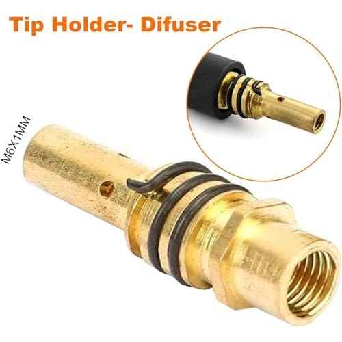 FORTON MB15 15AK Contact Tips 0.035"/0.9mm M6 & Tips Holder Diffuser & Shield cup & Torch Neck For MB15 (0.030'')