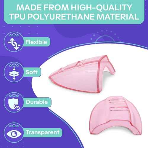 3-Pack Safety Glasses Side Shields - Transparent Pink Side Shields for Glasses, Flexible and Durable Plastic, Modern Design and Easy to Clip-On, Good for Construction, Woodworking, and Metalworking