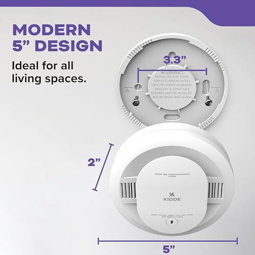 Kidde Smoke & CO Detector 30CUDR-V 1 Pack AA Battery-Powered 10th Edition