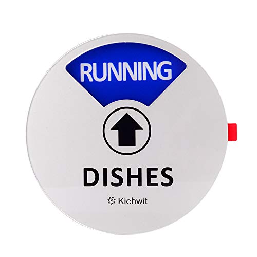 Kichwit Dishwasher Magnet Sign, 4-Inch, Silver – Clean/Dirty/Running/Empty (Variation: Silver)