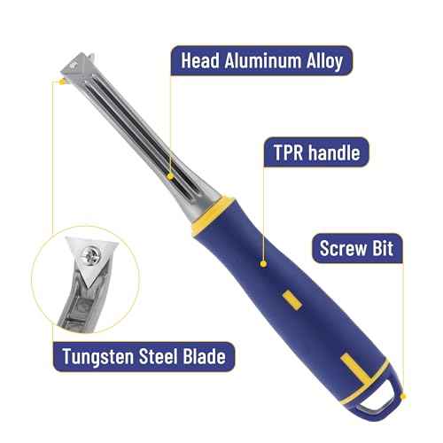 Bates- Carbide Scraper, 1-Inch, Three-Edged Tungsten Steel Blade, Paint Scraper Tool