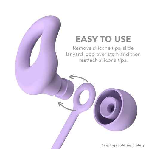 CURVD Earplug Lanyard, Soft Durable Flexible Premium Silicone Cord | Works with Most Earplugs w/Removable Tips Compatible with CURVD Everyday, Loop Quiet/Engage/Experience, Vibes and More - 26 Inches