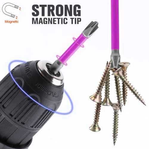 10pcs Magnetic PH2 Special Slotted Phillips Screwdriver Bit Set for Electricians, Long #2 Phillips Cross Slot Flat Screw Head Driver Drill Bits with 1/4 Inch Hex Shank Used on Air Switch