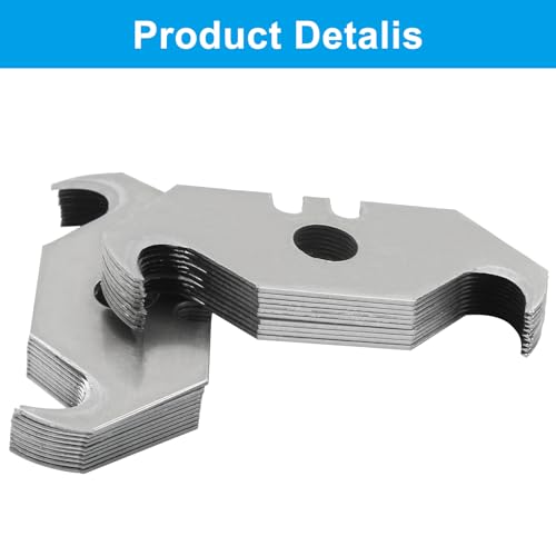 30 Pcs Utility Hook Blade, Carbon Steel Hook Razor Blades Curved Knife Blades for Cutting Carpets, Wallpaper, Roofing Materials with Storage Box