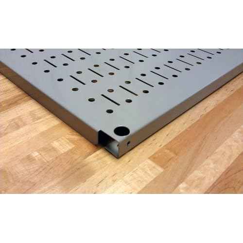 Wall Control Pegboard 16in x 32in Horizontal Black Metal Pegboard Tool Board Panel