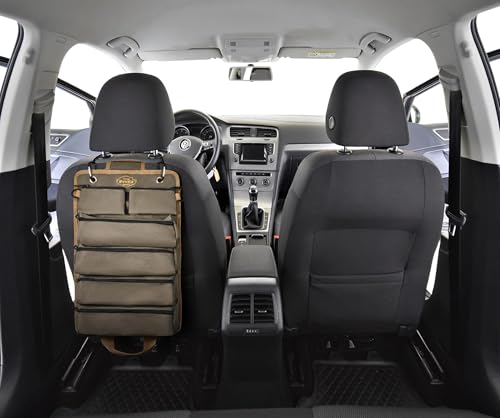 The Ryker Heavy Duty Khaki Classic Tool Roll Up Organizer with Detachable Pouches