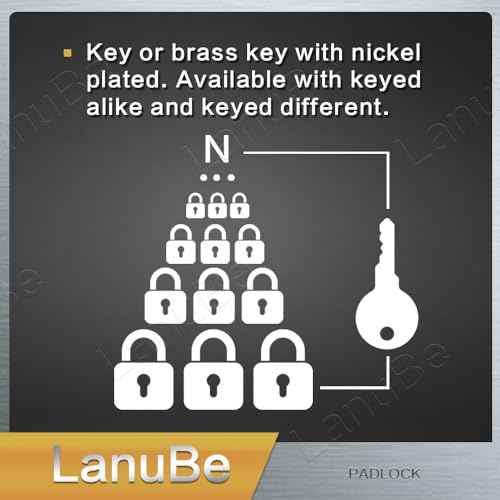 LanuBe Laminated Padlock 1-9/16inch (40mm) Long Shackle 2 Pack Keyed Alike, Blue Plastic Hoop, Bulk Locks for Warehouse, School