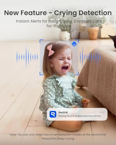 REOLINK E1 Pro 3K Dual-Band Wi-Fi Indoor Camera 5MP White for Baby & Pets
