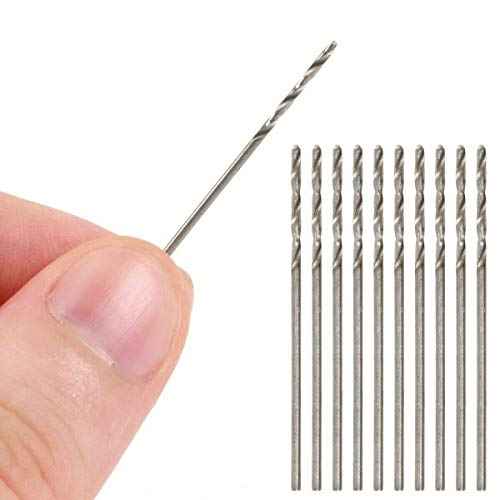 20 Pcs 1.0 mm HSS Micro Twist Drill Bit, Mini High Speed Steel Drill for Wood, Plastic, Soft Metal