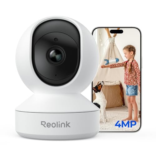 REOLINK 4MP 2K Indoor WiFi Security Camera E1 White-1Pack