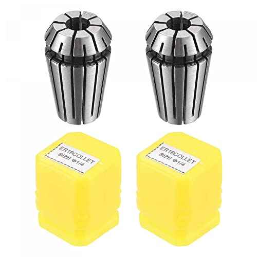 uxcell ER16 Spring Collet, 1/4" Chuck for CNC Engraving Machine Lathe Milling 2pcs