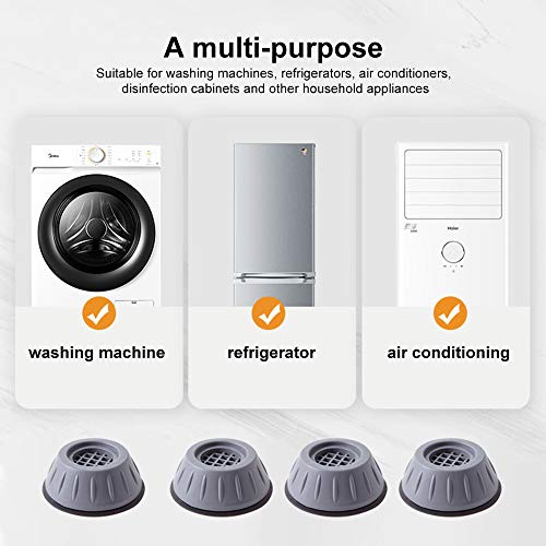 MWELLEWM 4-Pack Anti-Vibration Pads for Washing Machine & Dryer, 1.57in x 0.16in Rubber Feet