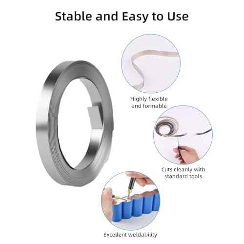 Nickel Strip for Battery Spot Welding ? 0.15mm x 7mm x 10m Roll, High Purity Nickel Tape for 18650 21700 Lithium Battery Pack Assembly, Corrosion-Resistant & Conductive Material