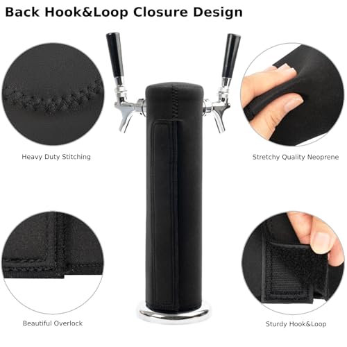 Double Tap Beer Tower Insulator - Beer Tower Insulation Sleeve for Kegerator