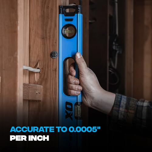 OX 8-Foot Aluminum Level 96 In. Box Beam Level with Magnified Vials