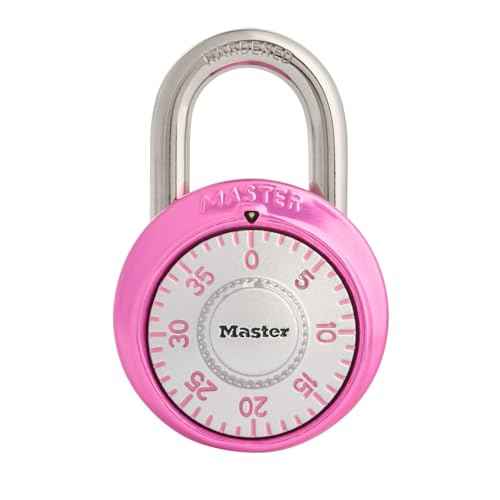 Master Lock 1530DPNK Locker Lock Combination Padlock, 1 Pack, Pink