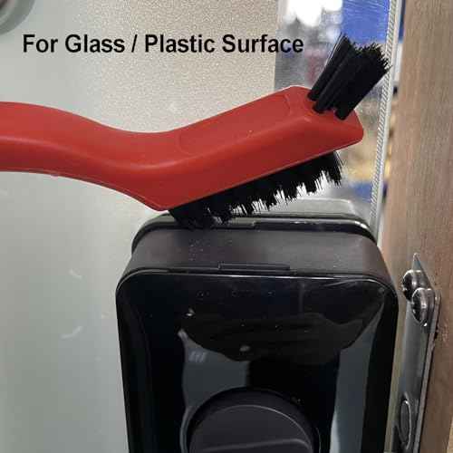 6Pcs Mini Wire Brush Set, Stainless Steel/Brass/Nylon Bristles Wire Brushes, Curved Handle Soft Grip for Rust, Dirt & Paint Scrubbing with Deep Cleaning ? 7 Inches (Red)