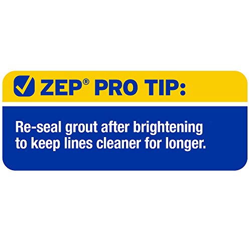 Zep Grout Cleaner and Brightener - 32 Ounce (1 Bottle) - ZU104632 - Deep Cleaning Formula Removes Old Stains From Grout
