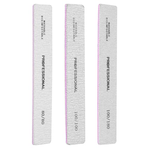 HARFINGTON 5pcs Sanding Sticks 80/100/180 Grit Double Side Moon Shape Polishing Sticks for Fine Rough Sanding Plastic Models Assorted Metal Wood Buffing Sanding Tools