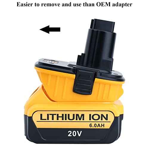 DCA1820 Adapter Compatible with 18V Battery Tools, Compatible with 20V Max Lithium Battery DCB203 DCB204 to 18V XRP NiCad NiMh Batteries DC9096