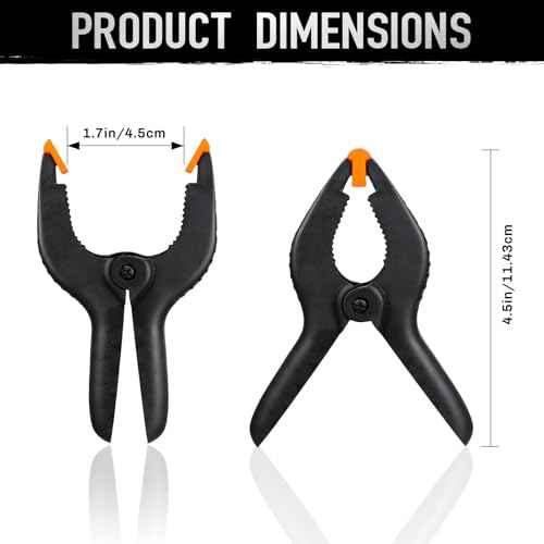 4.5 Inch Spring Clamps Heavy Duty, 10 Pack Spring Clips, Backdrop Clips Clamps for Crafts Woodworking Photography