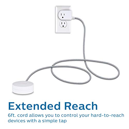Philips 6 Ft Grounded On/Off Switch with Braided Cord - Tabletop, Wall Mountable
