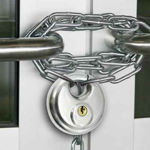 Disc Lock for Storage Unit 2-3/4"(70mm), Stainless Steel Keyed Padlock with Keys, Outdoor Waterproof Storage Lock for Storage Locker, Shed, Gate, Fence, Heavy Duty Discus Keyed Pad Lock