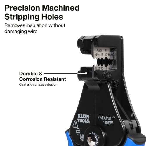 Klein Tools 11063W Heavy-Duty Automatic Wire Cutter/Stripper - Cutter
