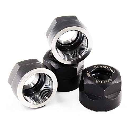 4Pcs ER11-A Collet Nut, M14 Collet Clamping Nuts for CNC Milling Chuck Holder Lathe