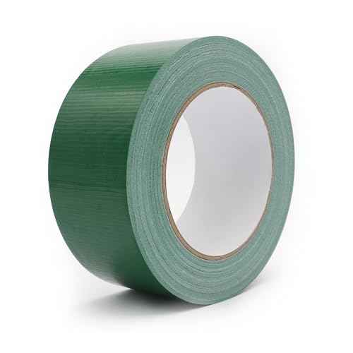 Heavy Duty Duct Tape 2 Inch X 33 Yards, 8.5 Mil Thickness, Multi Purpose Dark Green Duct Tape, No Residue, Waterproof and Tear by Hand - for Repairs, Industrial, Professional Use