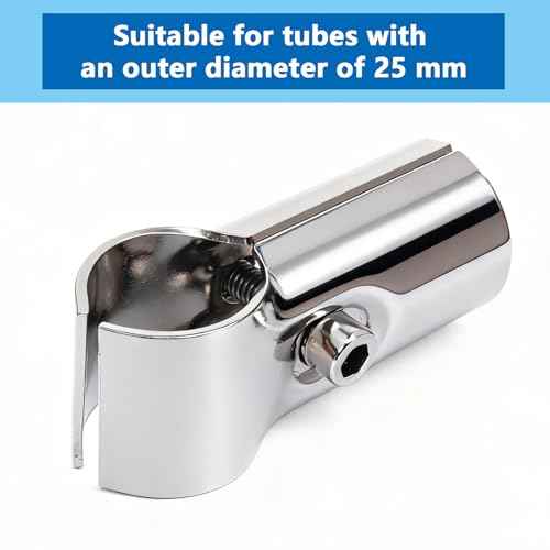 T Pipe Connector Clamps,2 Set 25mm(OD.1inch) Stainless Steel Pipe Fence Clamp Tee Corner Fitting End Rails Clamps