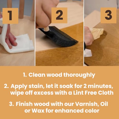 Furniture Clinic 250ml Water-Based Dark Oak Wood Stain - Fast Drying