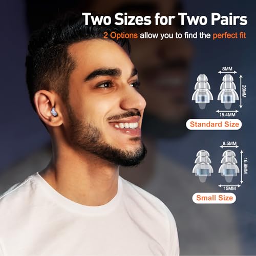 Reure Blue High Fidelity Ear Plugs - Noise Cancelling Silicone Ear Protection for Concerts & Travel