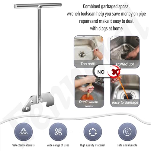 Garbage Disposal Unjamming Wrench, 2-Pack — Compatible with InSinkErator/Moen/Disposed Units