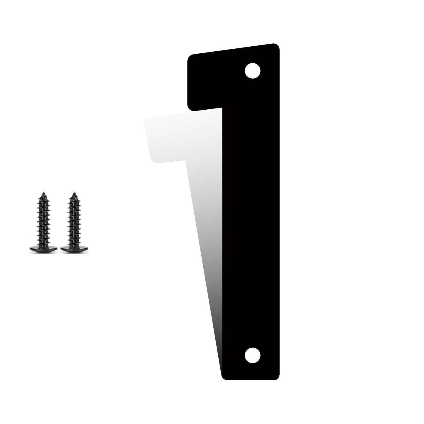 3" 4" 5" 6" 8" 10" Metal House Numbers, Metal Address Numbers, Modern Black House Number for Outside, Outdoor Address Number for Apartment Home Street Office Mailbox (4",1)