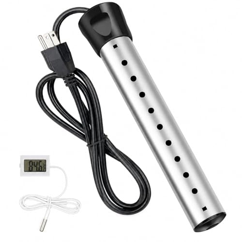 2000W Submersible Water Heater with Digital Thermometer & Stainless Steel Guard