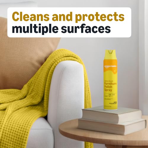 Amazon Basics Lemon Scent Multi-Surface Furniture Polish Spray, 9.7 oz