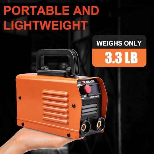 Siasky Mini Welding Machine, Upgraded Welder Machine 110V, Portable Stick Welder MMA-250A, IGBT Inverter Welder with Hot Start, Arc Force, Anti-Stick (10 welding rods)