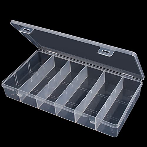 clear visible plastic storage box cosmetic tools storage box makeup tools fishing tackle accessory box organizer jewelry screws hardware accessories organizer box (2Pack)