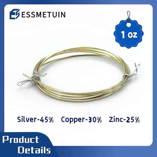 Silver Solder Brazing Alloy, 45%, 1/16 in Thick, 1.1 oz, for Jewelry Repair/Copper Tubing/Stainless Steel (45%)