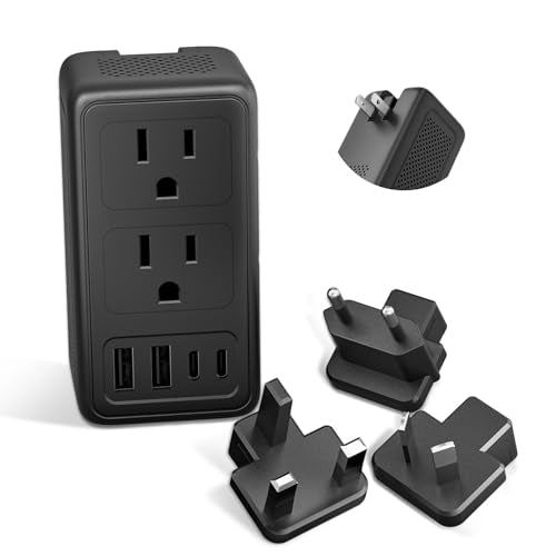 2000W Travel Voltage Converter with USB-C & USB-A Ports for International Use