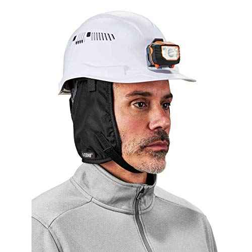 Ergodyne - 16840 Winter Hard Hat Liner, Thermal Fleece Lining, Chin Length, N-Ferno 6840,Black