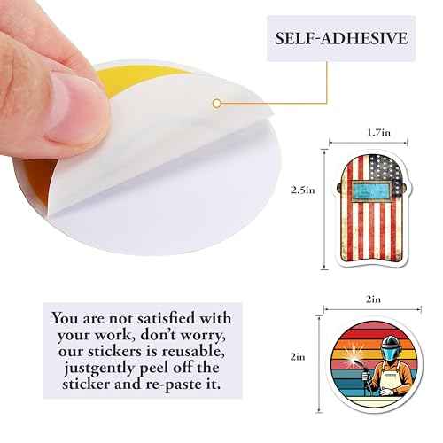 BEATRI Welding Stickers 50Pcs Hard Hat Welding Tool Box Welder Stickers Vinyl Waterproof for Helmet, Water Bottles Welder Decals Stickers for Journaling, Laptop, Phone for Adult