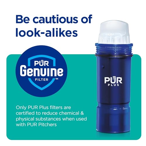 PUR PLUS Lead Reducing Water Pitcher and Dispenser Replacement Filter, Value Pack, 6-month Supply, Compatible with all PUR Pitchers and Dispensers, Blue, 3 Count, PPF951K3