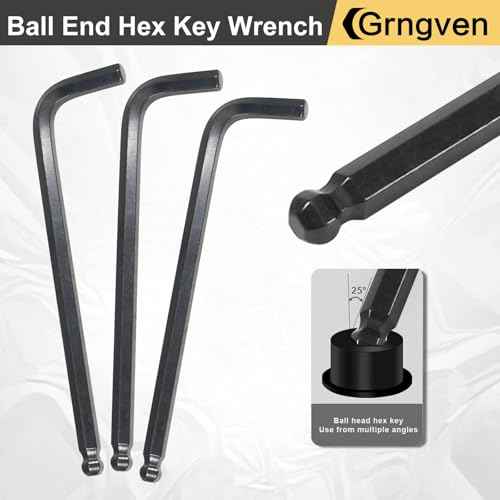8mm Ball End Allen Wrench, L Shaped Long Arm Cr-V Metric Hex Key for Bike Repair, Furniture Assembly, Motorcycle Maintenance