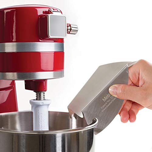 New Metro Design PC-10 Pouring Chute for KitchenAid Stand Mixer with Stainless Steel Bowl – Set of 1, Silver