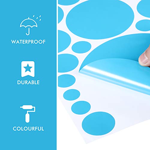 Zonon 264 Pcs Polka Dot Wall Decals for Classroom, Kids Room - Colorful & Classic
